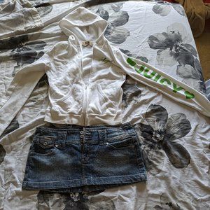 Mini jean skirt